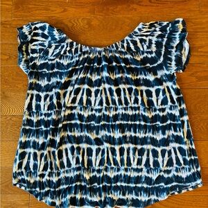 George Navy and White Women's Blouse